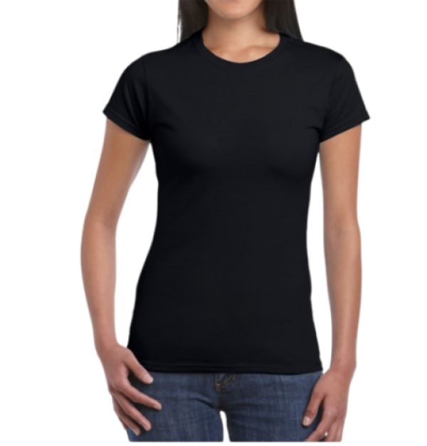 Gildan Softstyle, ženska majica, crna, 2XL