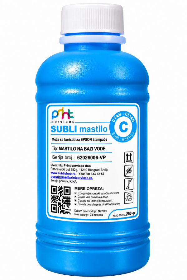 Subli mastilo - CYAN - 250 ml