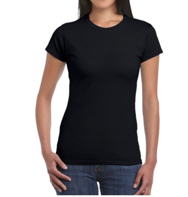 Gildan Softstyle, ženska majica, crna, L
