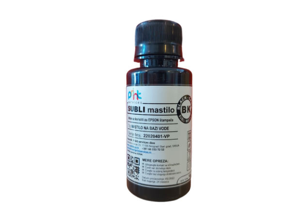 Subli mastilo - BLACK - 100 ml